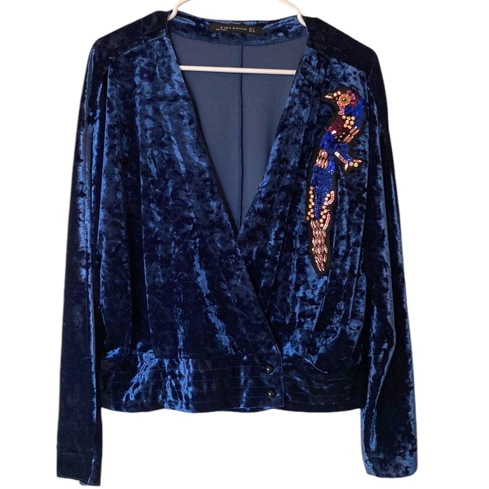 Zara Velvet Kimono Wrap Top